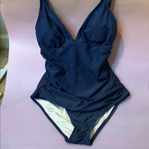 Cupshe Deep Blue Kids One Piece Swimsuit